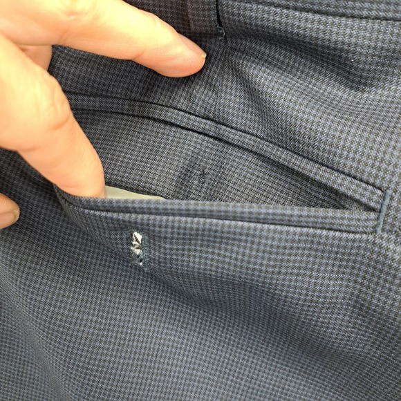 Zanella Bennett Men Charcoal Grey Wool Pleated Dress Pants Flat Front Size 38x31 - Picture 10 of 11